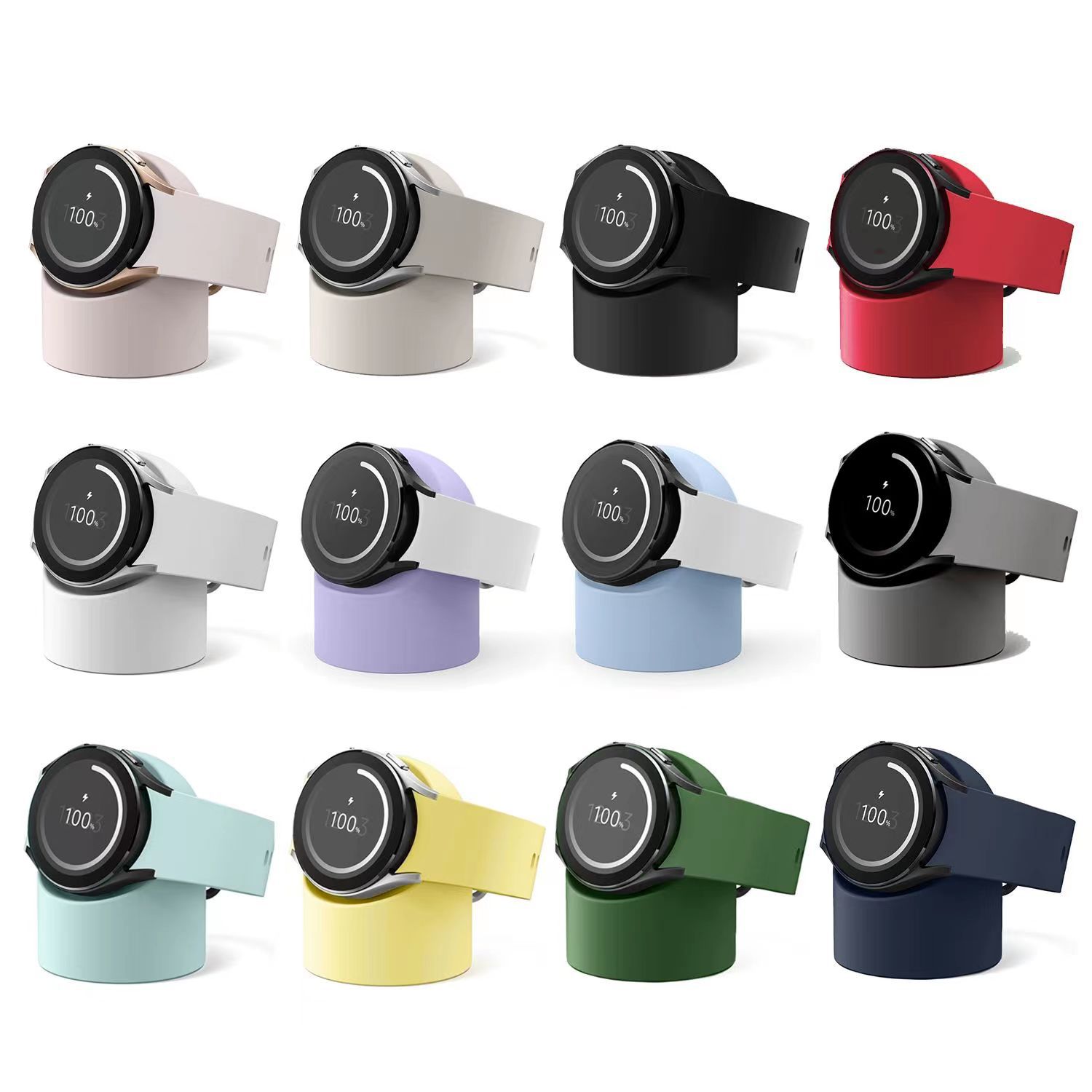 Compatible with Samsung Galaxy Watch 5/6/7/8 Pro/Ultra watch stand and Samsung silicone charging dock