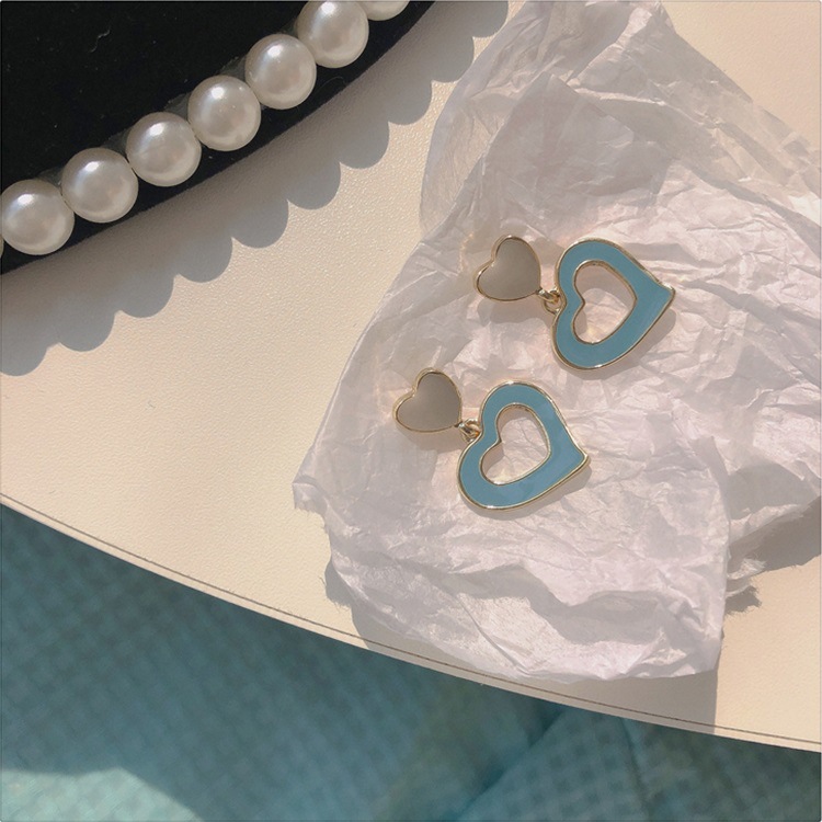 S-silbernadel-ohrhänger Mit Pfirsichherz-design Für Damen_voghion.com