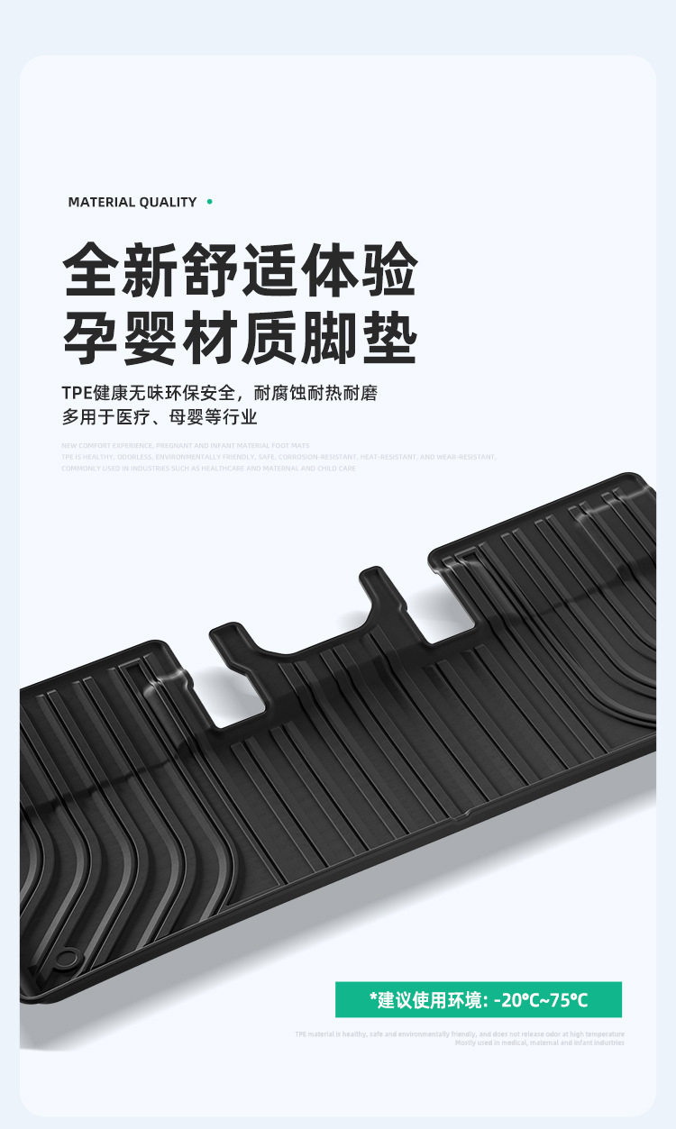 Suitable for 25 Toyota Bz5 Car Floor Mats, Dirt-Resistant and Waterproof, Special Car Floor Mats, Tpe Floor Mats, Trunk Mats
