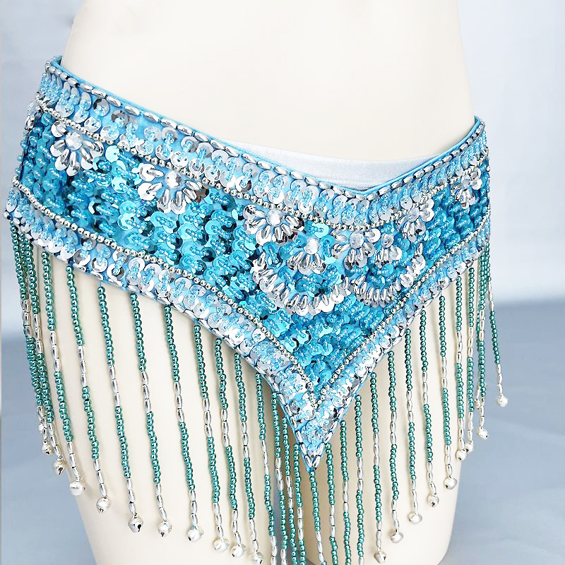 Bra de baile del estómago de cintura conjunto de alto grado sexy vestido de espectáculo de escenario de discoteca con bordado de perlas de sequillas