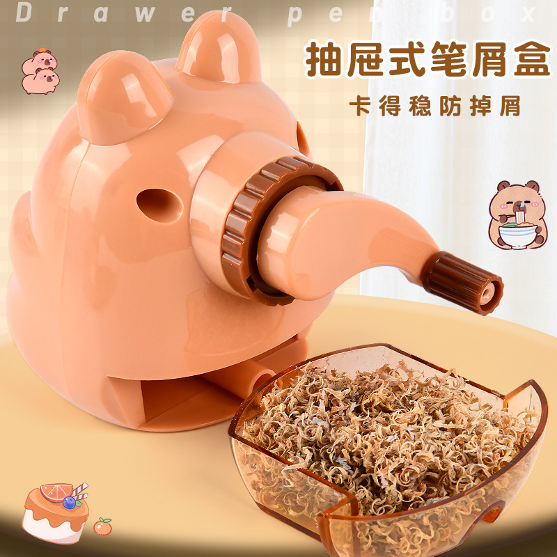 Cartoon Manual Lead-In Pencil Sharpener Automatic Entry Elementary School Student Cute Portable Pencil Sharpener