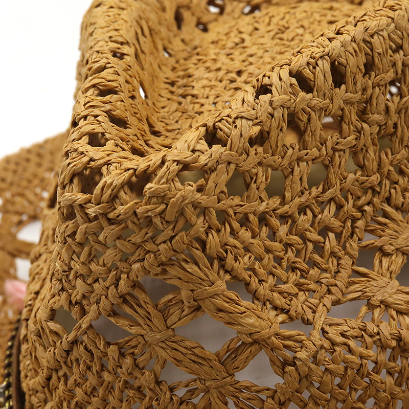 Fashion Natural Hand-woven Cowboy Straw Hat display picture 4