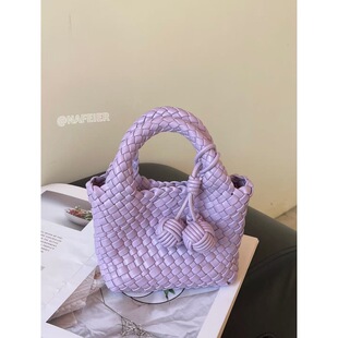 Handmade Woven Chain Portable Fashion Vegetable Basket Women's Bag 2025 New Stylish Trendy Shoulder Crossbody Bag Small Bag