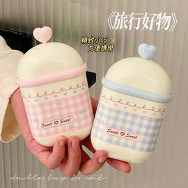 差旅肥皂盒高颜值双层沥水酒店民宿自带浴皂收纳盒带盖防尘香皂盒