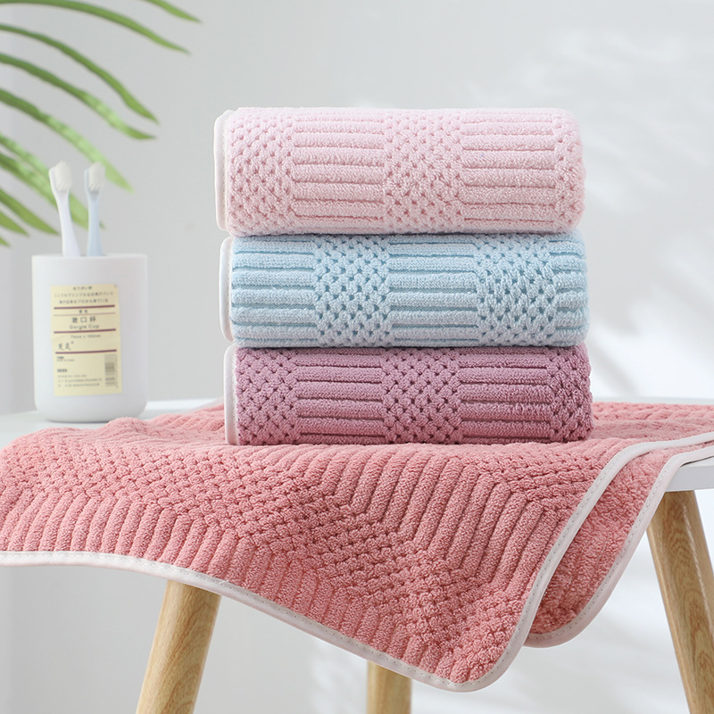 Coral Velvet Towel Type a Household Non-Shedding Absorbent Towel Couple Style Thickeneded Soft Cleansing Towel