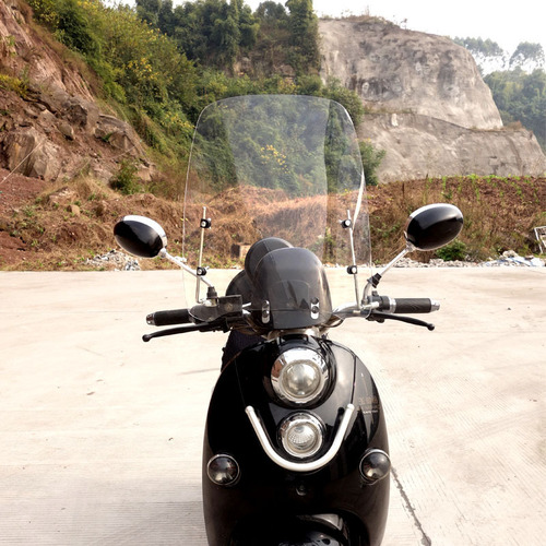 Lingying Luxury Electric Bike Front Windshield Transparent High-Definition Motorcycle Windscreen Suitable for All Four Seasons
