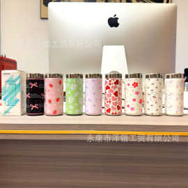 跨境口袋杯女士杯200ml 覆钛316不锈钢便携保温杯高颜值户外水杯