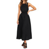2021 summer sexy Backless Sleeveless Dress Cross border Europe and America Simplicity fashion Waist Solid Strap dress