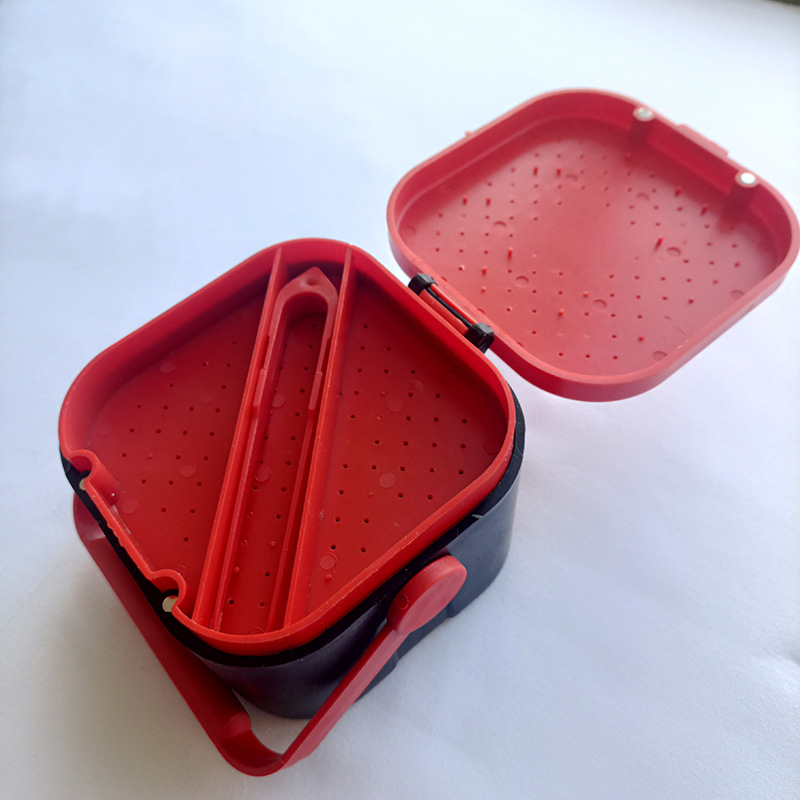 Breathable red worm box plastic earthworm box double layer bait box…