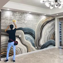 现代轻奢金箔素色简约电视背景墙壁画客厅卧室艺术壁纸高端墙布纸