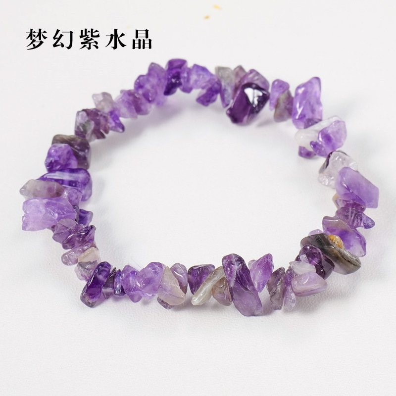天然水晶碎石手链碎石链不规则转运手串玛瑙手饰欧美跨境手链批发|undefined