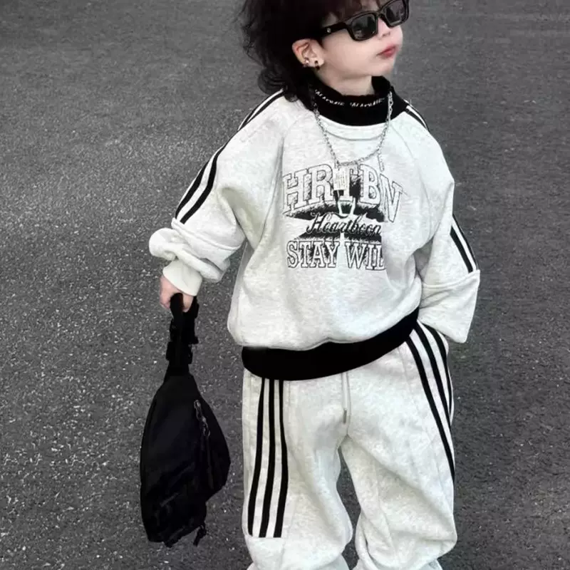 预售7天！【实体高货】儿童秋韩版棉质卫衣套装男女童休闲中大童