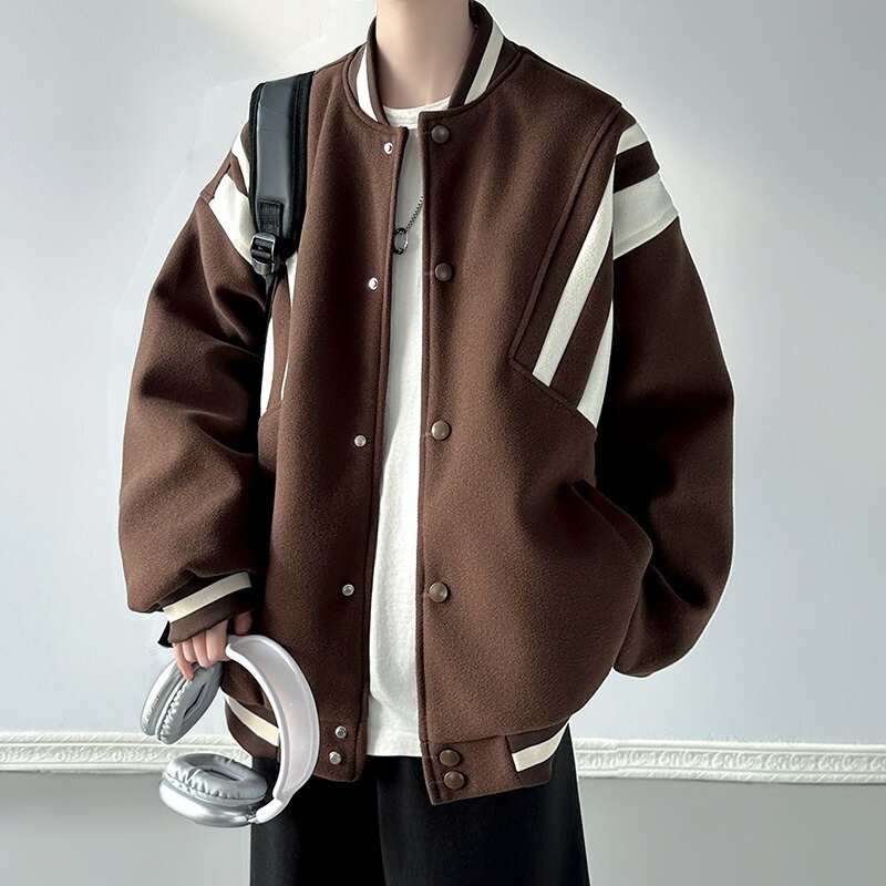 American Stitching Aviator Jacket Coat for Men and Women Couples High Street Fashion Brand Sports Baseball Suit Loose Casual