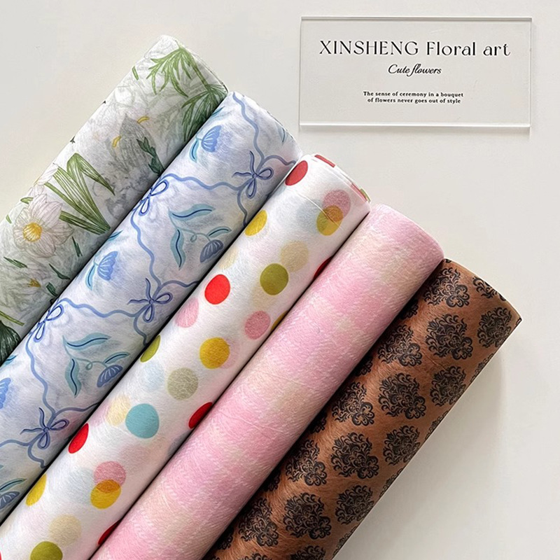 Nueva era de las flores, papel de algodón, embalaje de flores, embalaje de flores, manual de papel de regalo, ramo, embalaje de papel, floristería, materiales al por mayor