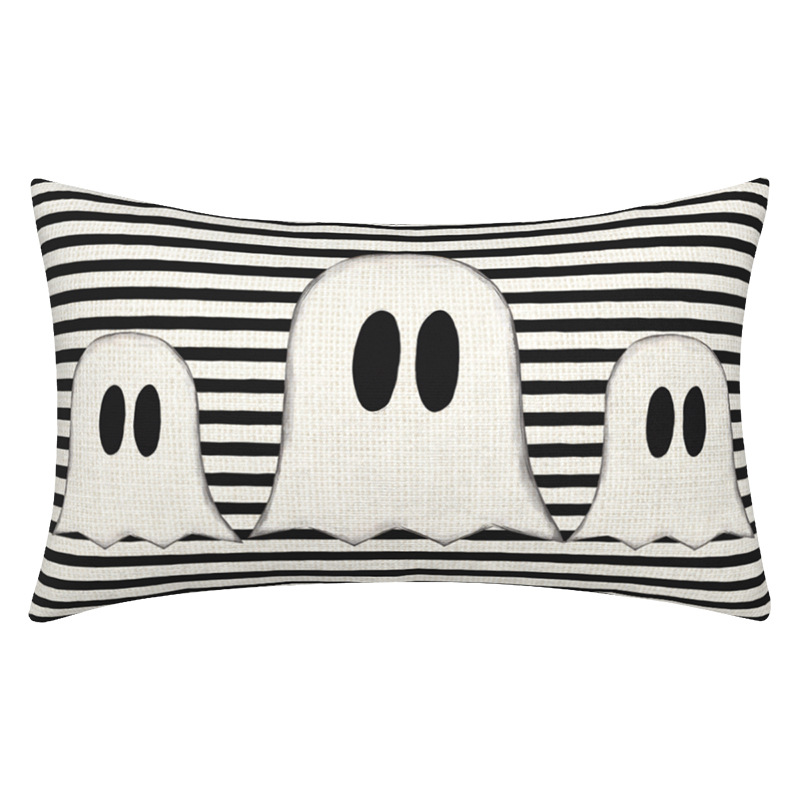90g Weight Pillow Cases Home Textiles & Decor Type Polyester Material Halloween Festival letter, Ghost Pattern Cute, Funny Style Halloween Cute Funny Letter Ghost Polyester Pillow Cases Couch & Sofa Decor 3