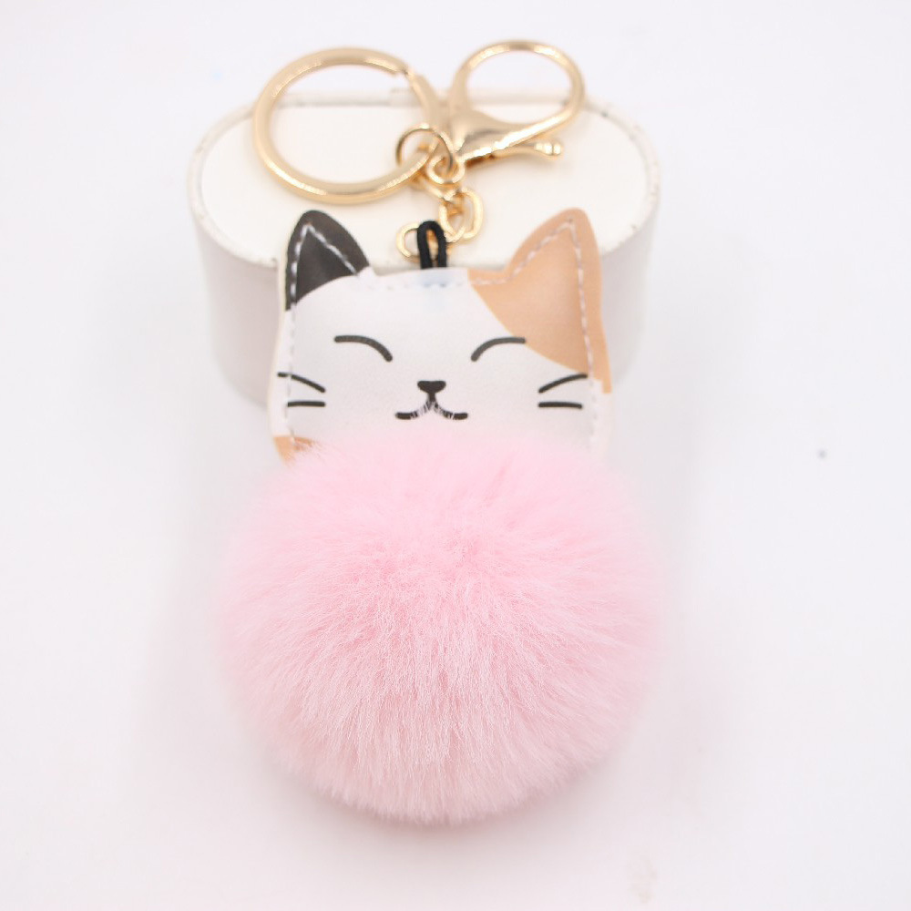 Cute Little Cat Key Chain Pendant School Bag Purse Plush Pendant Jewelry display picture 4