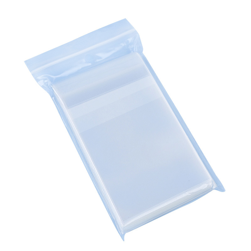 Venta al por mayor CPP transparente 20 De seda Polaroid cuadrado tarjeta pequeña tarjeta cuadrada titular de la tarjeta de película bolsa autoadhesiva protectora bolsa de autosellado A5