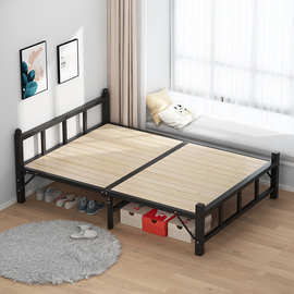 折叠床实木床板.米家用出租房经济型简易双人午睡陪护床单人床卧