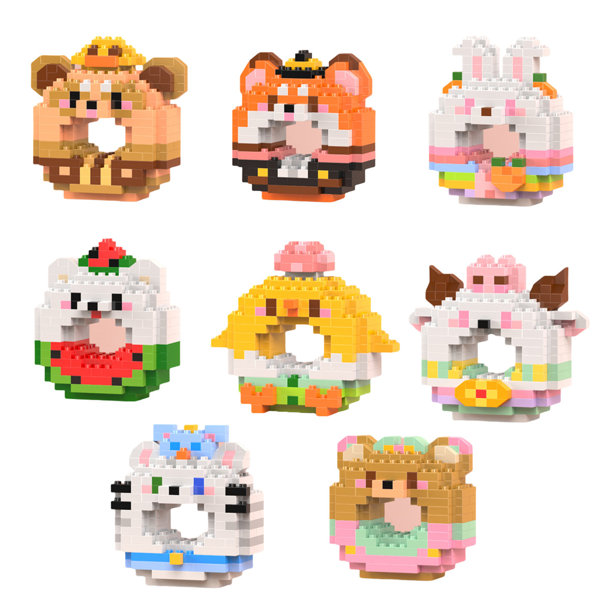 (2개) 어린이용 호환 레고 작은 입자 빌딩 블록 소년 소녀 선물 가판대 선물 교육 조립 장난감 도매 61