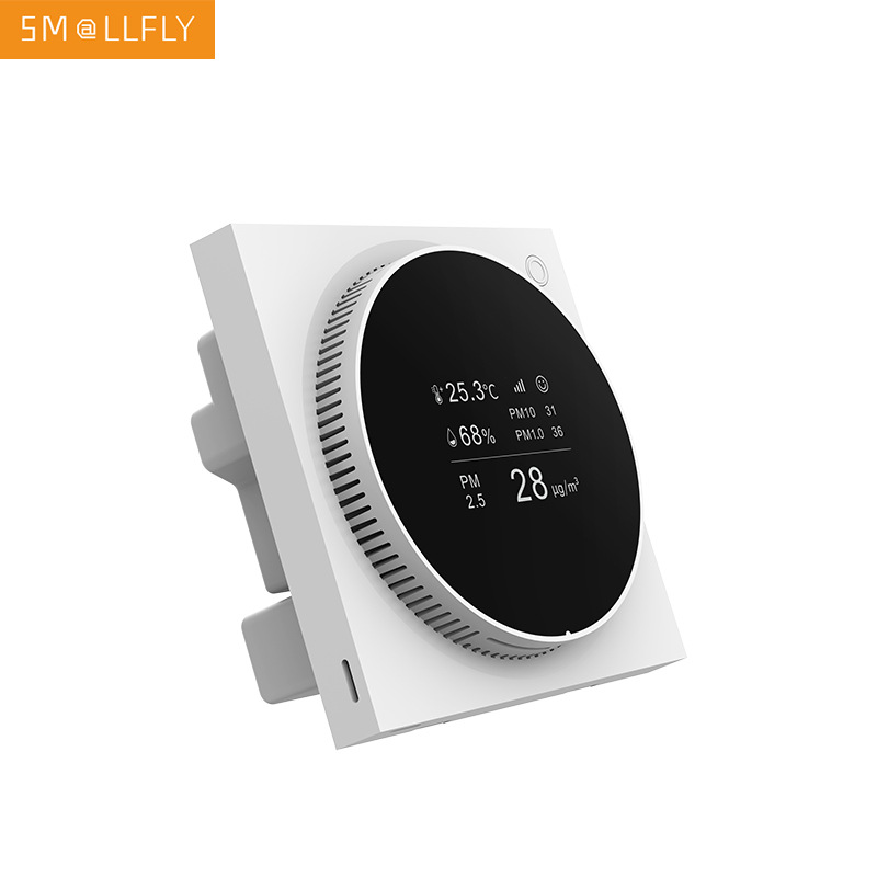 家居智能环境检测仪 VOC温湿度PM2.5甲醛CO2光照监测感应器面板
