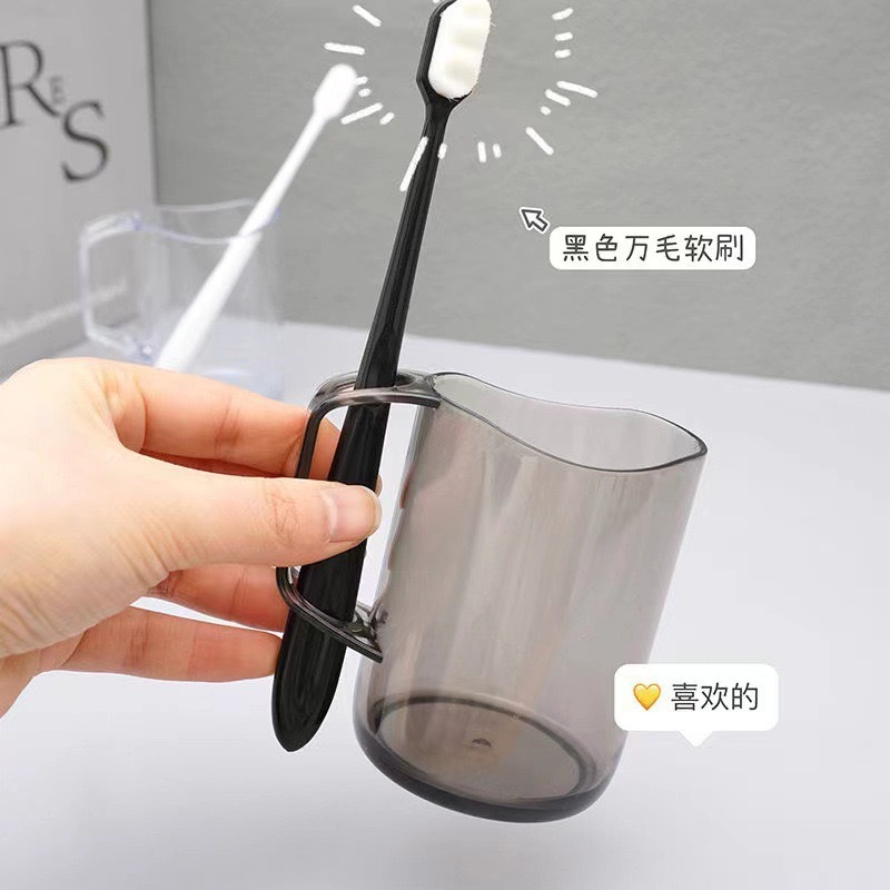 Nórdico transparente creativo y simple taza de enjuague de geometría taza de enjuague de boca para parejas con agujeros de dientes taza de dientes taza de cepillo de dientes