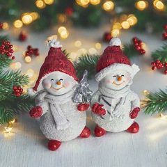 クリスマス雪だるま樹脂アクセサリー家庭装飾の完璧な選択