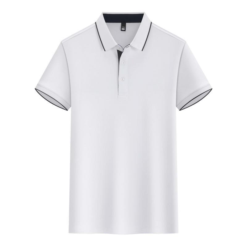 Polo de solapa de color a juego, ropa de trabajo personalizada, camiseta de manga corta transpirable, camisa publicitaria, mapa de impresión, borde de cinturón bordado