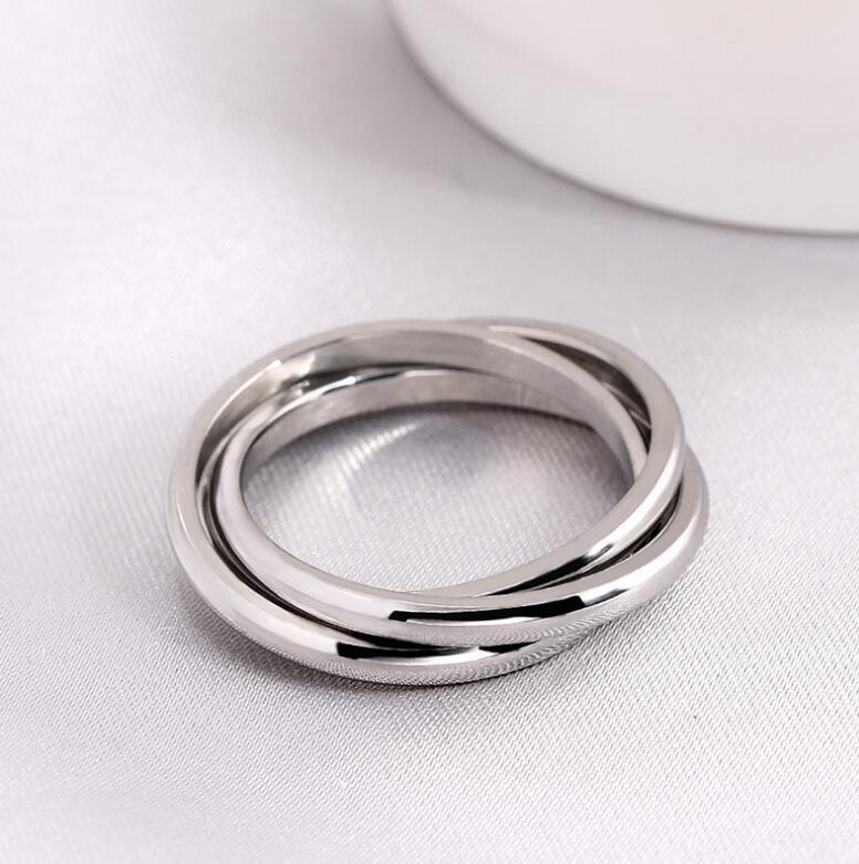 Sources Wholesale Xingyue Couple Ring Double-layer Rotating Dynamic Decompression Anti-anxiety Pressure Titanium Steel Ring display picture 4