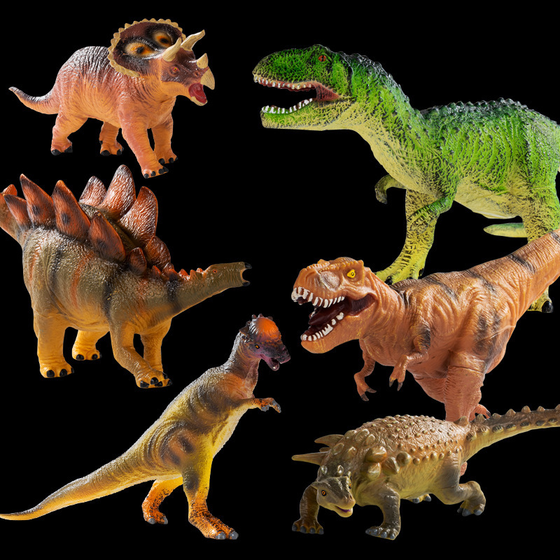 Wholesale Soft Glue Dinosaur Toy Vinyl Tyrannosaurus Rex Triceratops Simulation Dinosaur Model Stall Toy Boy Toy Wholesale Soft Glue Dinosaur Toy Vinyl Tyrannosaurus Rex Triceratops Simulation Dinosaur Model Stall Toy Boy Toy