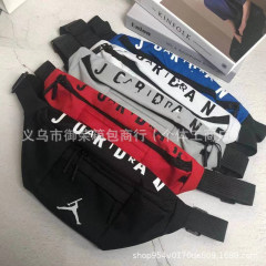 跨境潮牌帆布运动小飞人单肩斜挎包男旅行挎包手机包女胸包健身包
