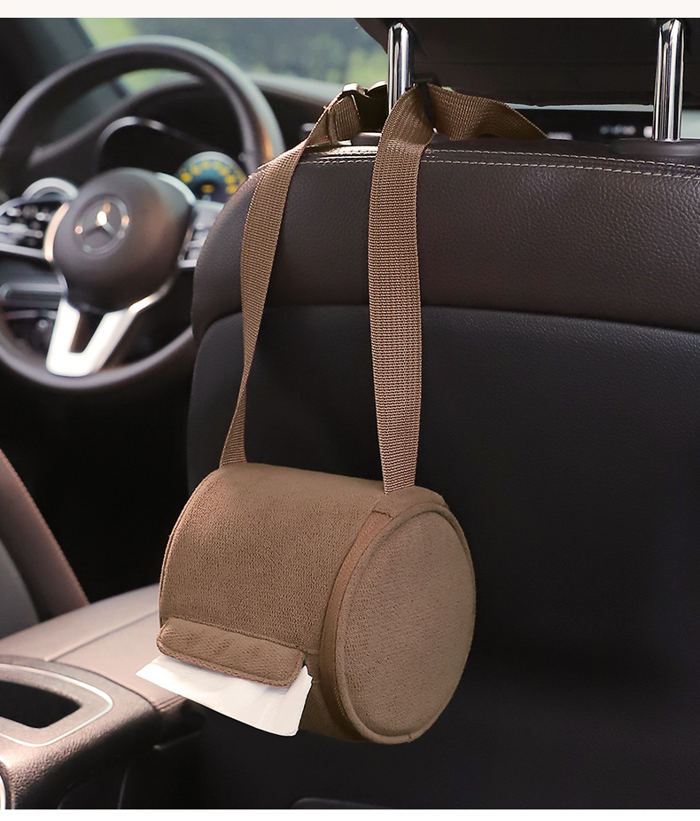 Car Seat Hanging Tissue Holder, High-End Car Tissue Bag, Creative and Personalized Car Tissue Box