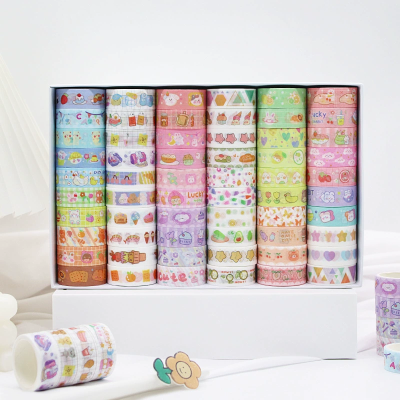Мультфильм и костюм из бумажной ленты 60 в японском стиле ins наклейка лента ручной счет Подарочная коробка DIY декоративный материал живопись
