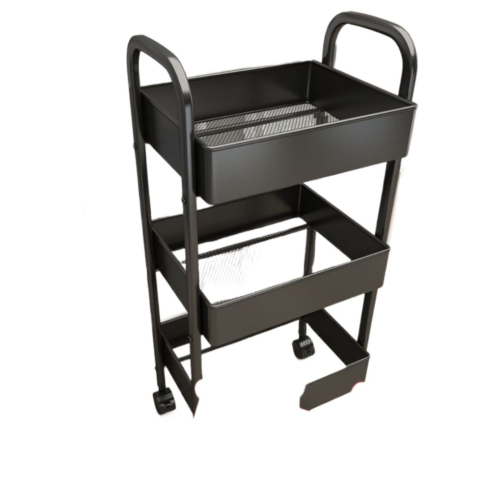 Estante de carro, cochecito, piso de cocina, estante de almacenamiento de baño móvil de varios pisos, estante de almacenamiento de bocadillos de dormitorio