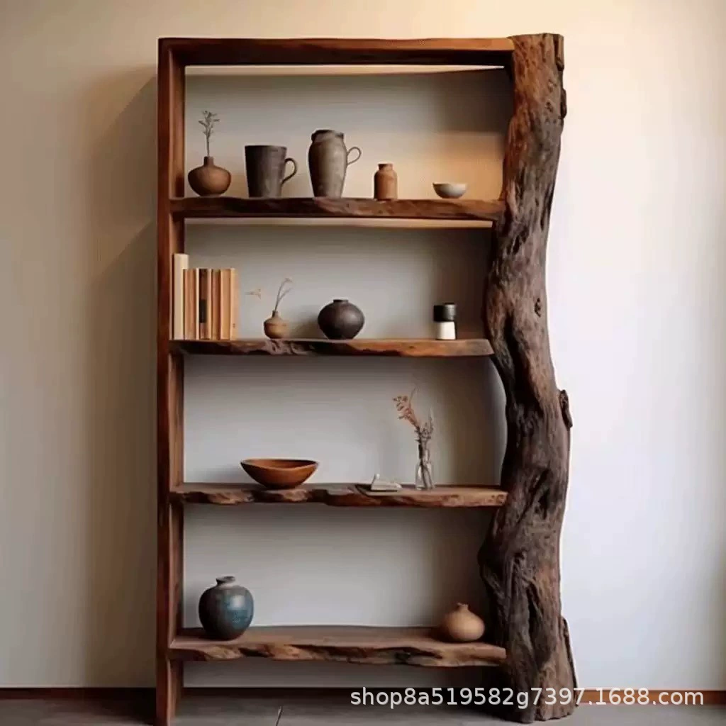 Новый китайский стиль старого вяза Богу подставка на пол многослойного фарфорового чайного сервиза