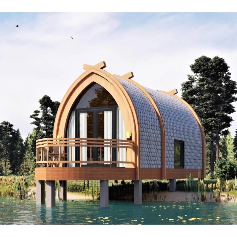 Casa de barco móvil al aire libre, casa de madera, alojamiento residencial, casa de estilo, casa de camping, patio, característica de la habitación escénica