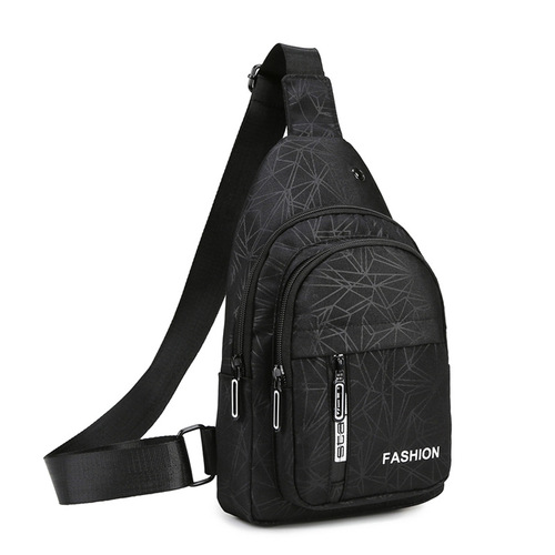 Cross-border men's chest bag  new fashion youth waist bag fashion sports small backpack trend solid color shoulder bag