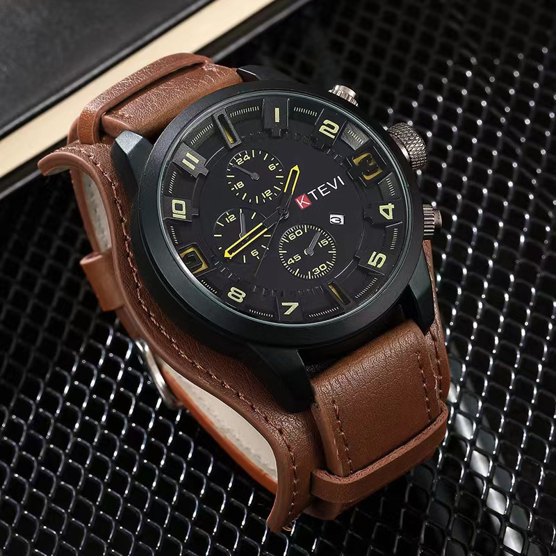 Foreign trade AliExpress popular fashion Sports men's large dial original quartz watch trendy military watch factory direct sales