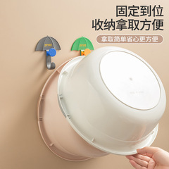 A3288 Toilet Bowl Hook Bathroom Hole-Free Bowl Storage Rack Wall Mount Hook Invisible Adhesive Shelf for Elegant and Luxurious Use