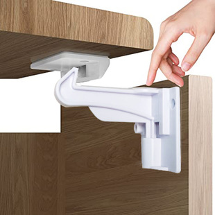 Amazon Hot Sale Child Safety Lock Invisible Drawer Lock Baby Protection Lock Cabinet Invisible Cabinet Door Lock in stock