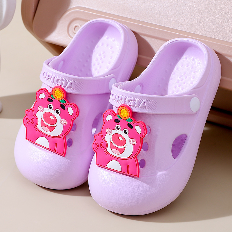 Orange Bear-Purple [업그레이드된 EVA, 가볍고 편안하며 미끄럼 방지]