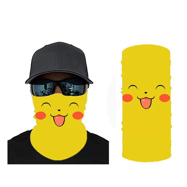 Magic Headscarf Bicycle Windproof and Sunproof Cycling Face Towel Pokémon 3D Digital Printing Factory Direct Sale