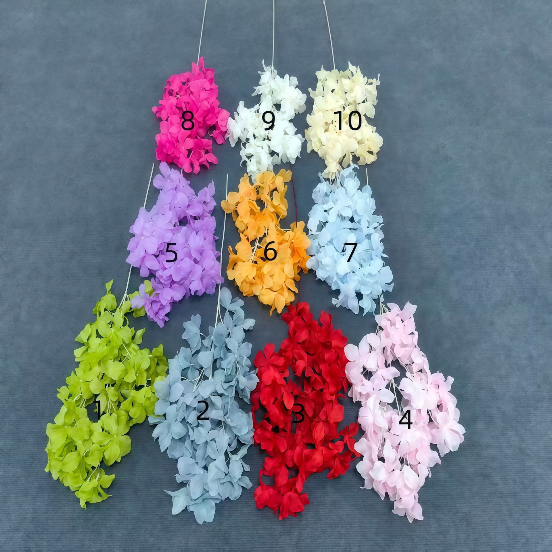 仿真如雪绢布花干花花束装饰摆件 仿真花卉植物盆栽落地家居 饰品