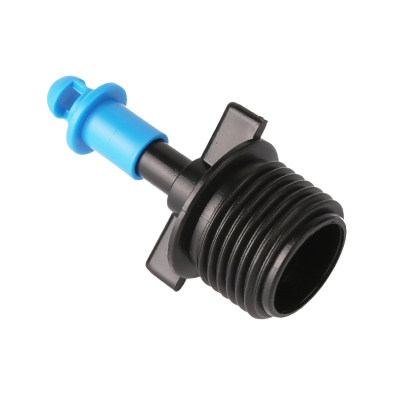 Pulverizador simple azul + conexión de dientes de 4 partes sin anillo de goma de refracción de 360 grados en forma de ventilador de atomización de micro pulverización para la cría de plántulas de hongos