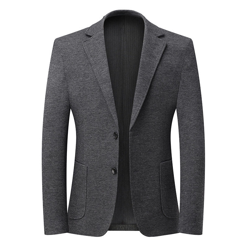 Áo vest nam phom ôm nhẹ, hai lớp lót bông dày dặn, co giãn, không cần ủi, giặt máy được — thanh niên màu xám