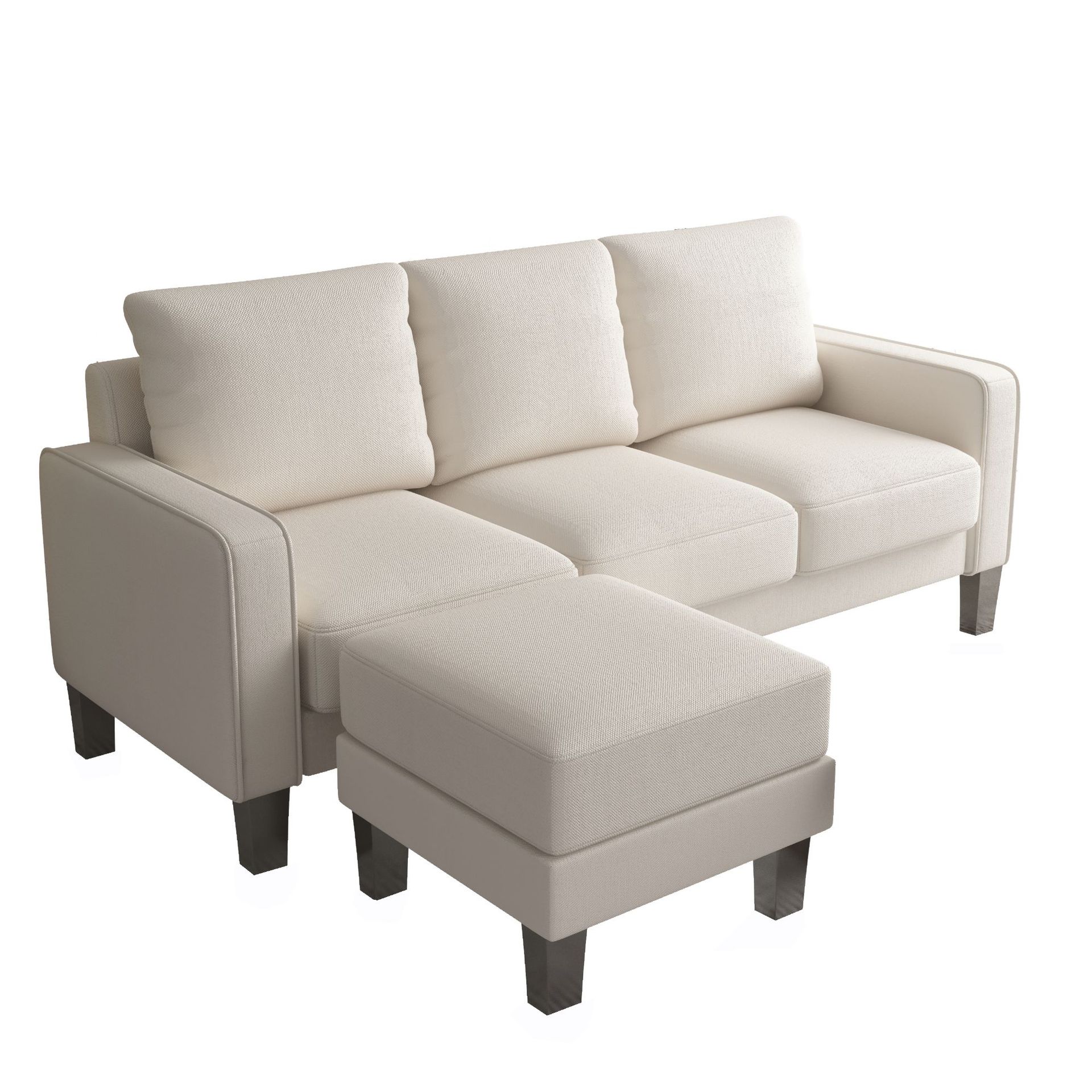 Sofá minimalista, tela, sala de estar para el hogar, piso, sofá de tela moderno, simple, grande y pequeño