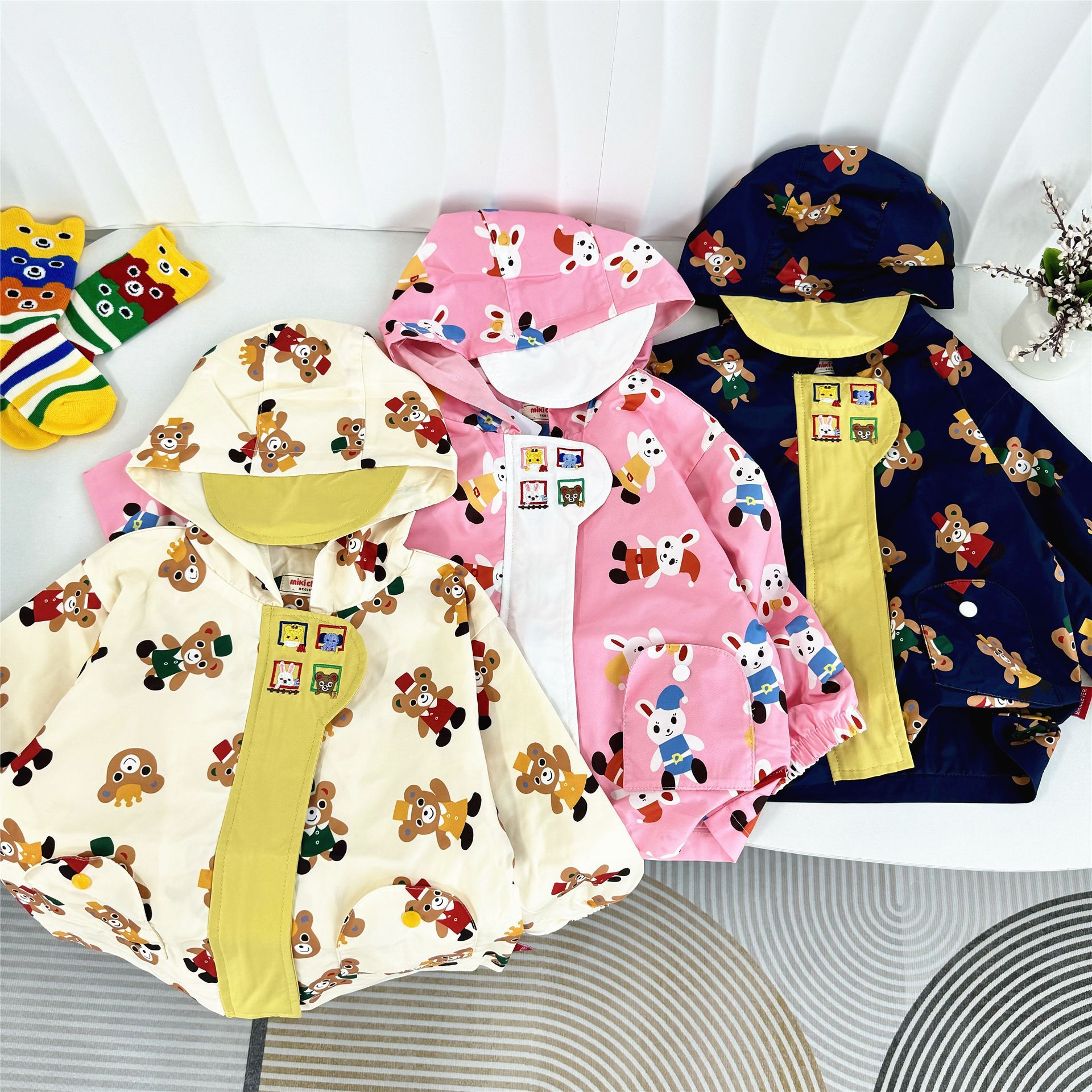 Japanese Style Kidsren's Clothing for Boys and Girls, Kidsren's Jackets, Autumn Clothing, 2024 New Autumn Windproof Jackets 5065