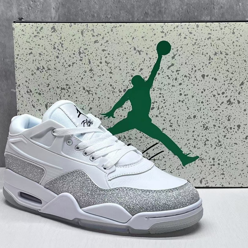 Putian estilo caliente aj4 RM marca compartida baja suela gruesa negra y amarilla aumento hombres y mujeres retro campus pareja zapatos deportivos comercio exterior