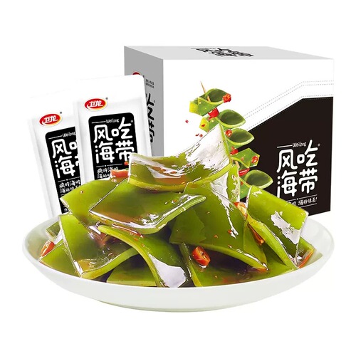 Wei Longfeng eats kelp ready-to-eat snacks 15g*20 bags of boxed seafood snacks whole box school supermarket food wholesale