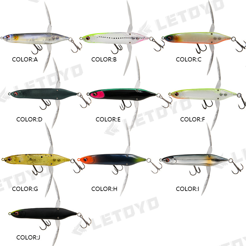 LETOYO OLA flotante escalada libélula 6,6g/80mm superficie del agua tractor arrastrándose Luya cebo