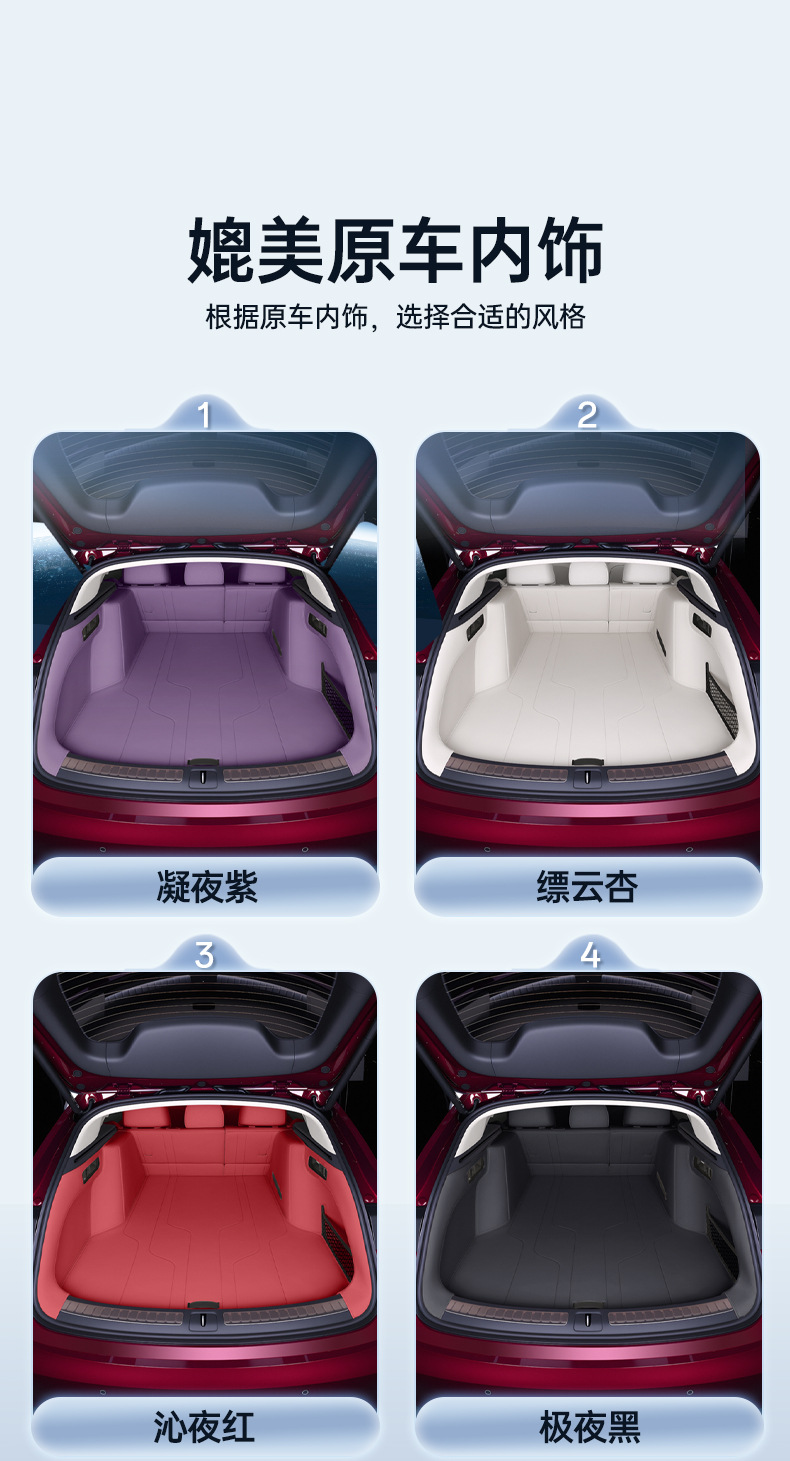 Suitable for the Shangjie Z7T, full-coverage trunk mat, specialized interior accessories for the Shangjie Z7T, modified trunk mat
